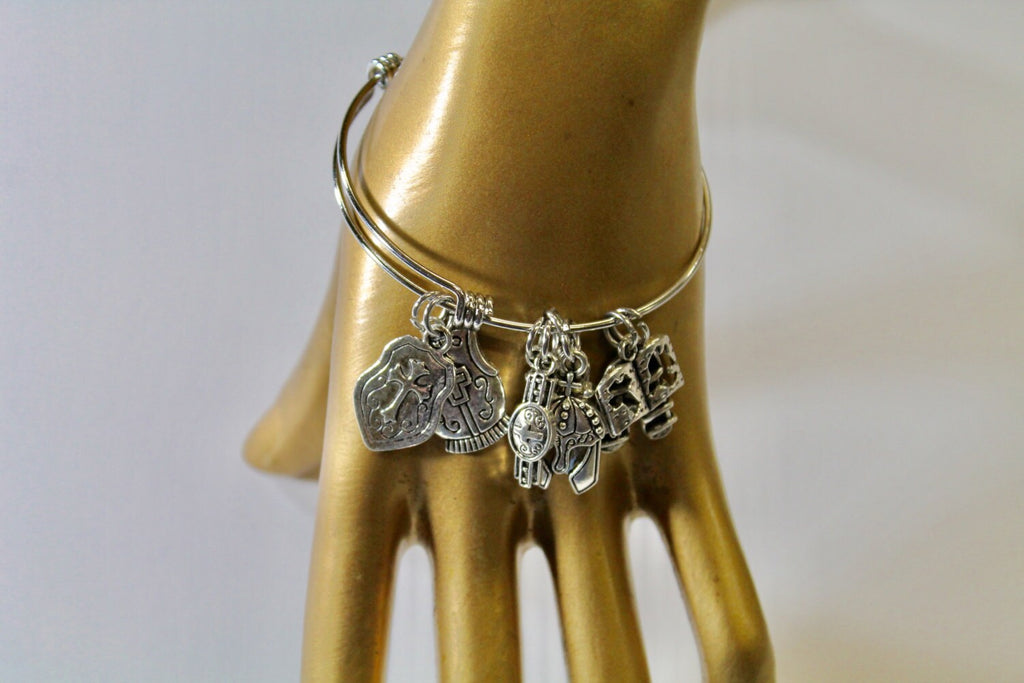 Full Armor of God Expanding Bangle Charm Bracelet, Gift For Her, Teen Gift, Christian Jewelry Gift, Bible Verse Jewelry, Scripture Gift